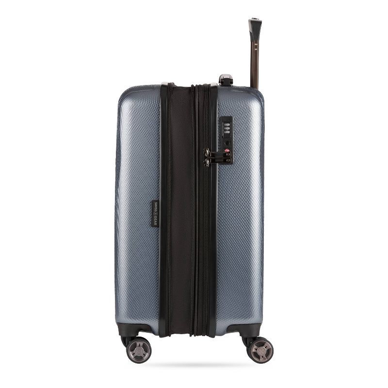 slide 9 of 13, SWISSGEAR Energie Hardside Carry On Spinner Suitcase - Iron Gray: Telescoping Handle, Tear-Resistant, 1 ct