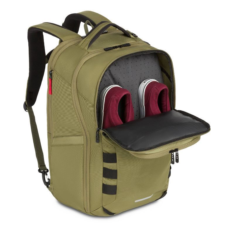 slide 16 of 21, SwissGear 45L Travel Backpack with RFID Blocking Pocket - Olive Branch, 45 liter