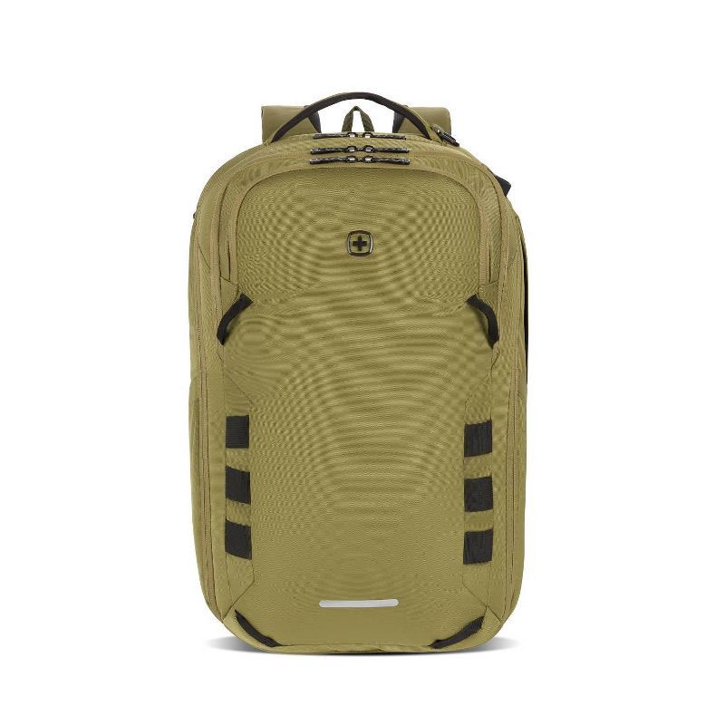 slide 1 of 12, SWISSGEAR 45L Travel Backpack with RFID Blocking Pocket - Olive Branch: Polyester, Fits 17" Laptop, 45 liter