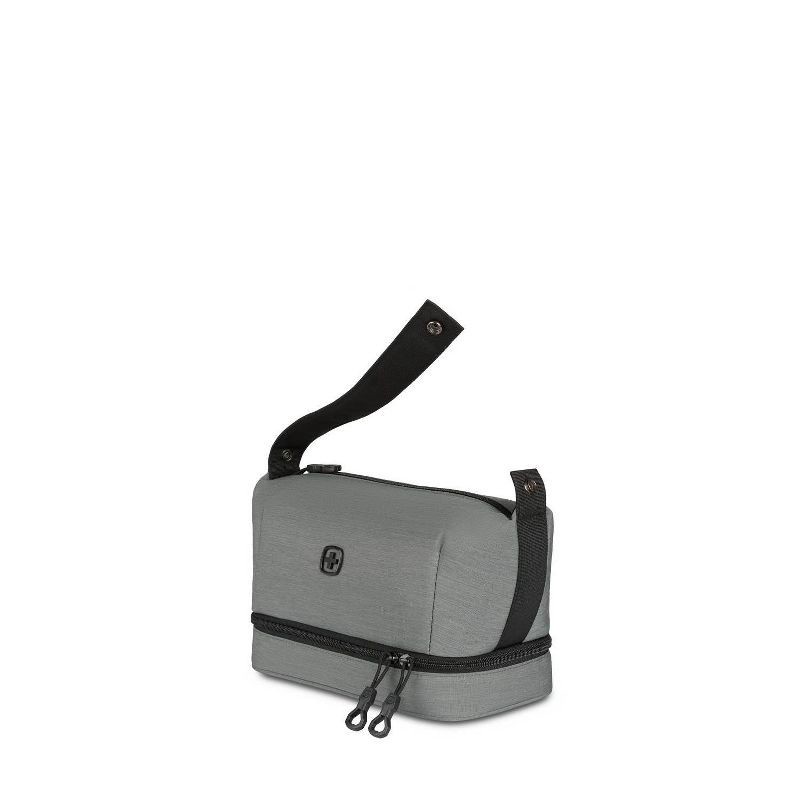slide 4 of 10, SWISSGEAR Deluxe Travel Dopp Kit - Gray: Toiletry Organizer with Mesh Pocket, 1 ct