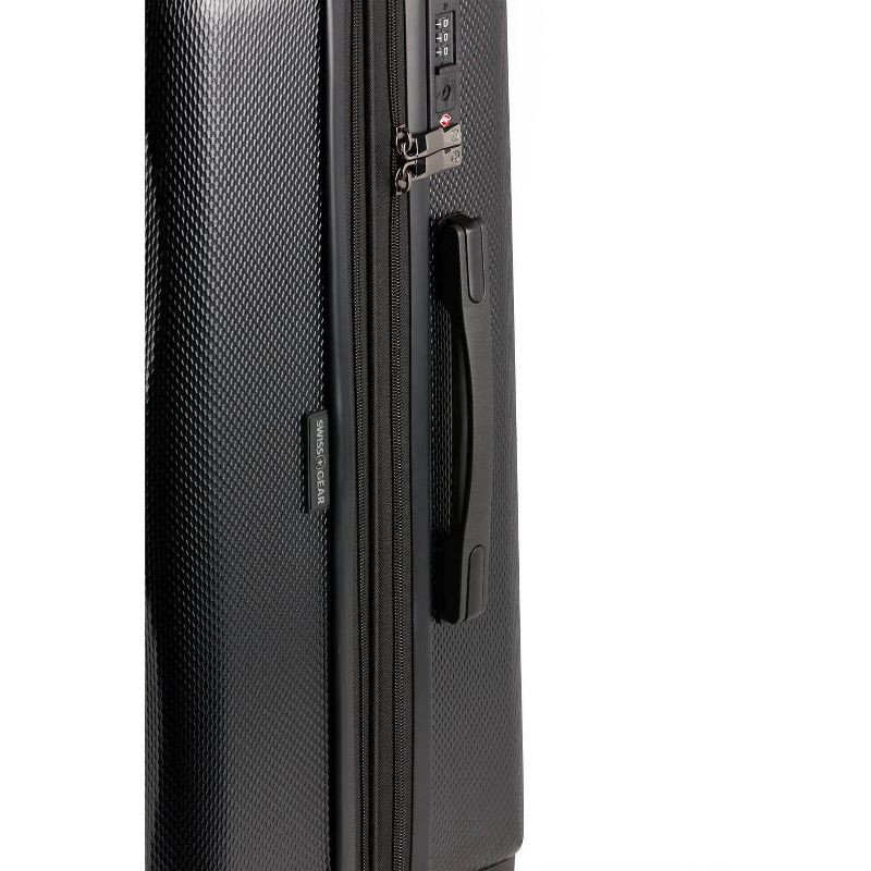 slide 11 of 12, SWISSGEAR Energie Hardside Medium Checked Spinner Suitcase - Black: Aluminum Handle, Tear-Resistant, Polycarbonate Shell, 1 ct