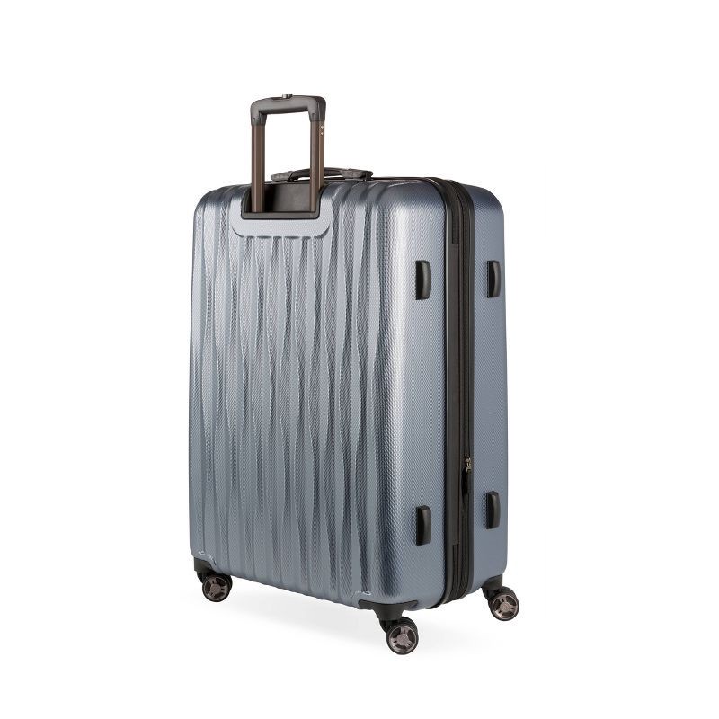 slide 2 of 12, SWISSGEAR Energie Hardside Large Checked Spinner Suitcase - Iron Gray: Tear-Resistant Luggage, 1 ct