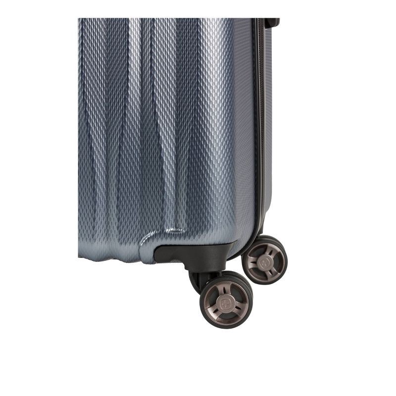slide 10 of 12, SWISSGEAR Energie Hardside Large Checked Spinner Suitcase - Iron Gray: Tear-Resistant Luggage, 1 ct