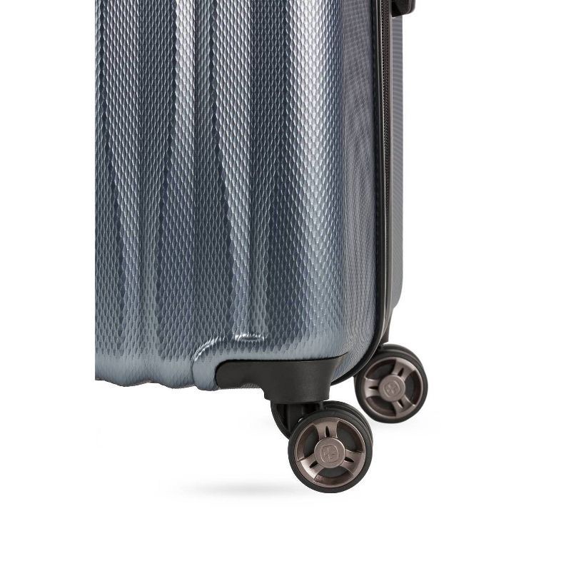 slide 11 of 12, SWISSGEAR Energie Hardside Large Checked Spinner Suitcase - Iron Gray: Tear-Resistant Luggage, 1 ct
