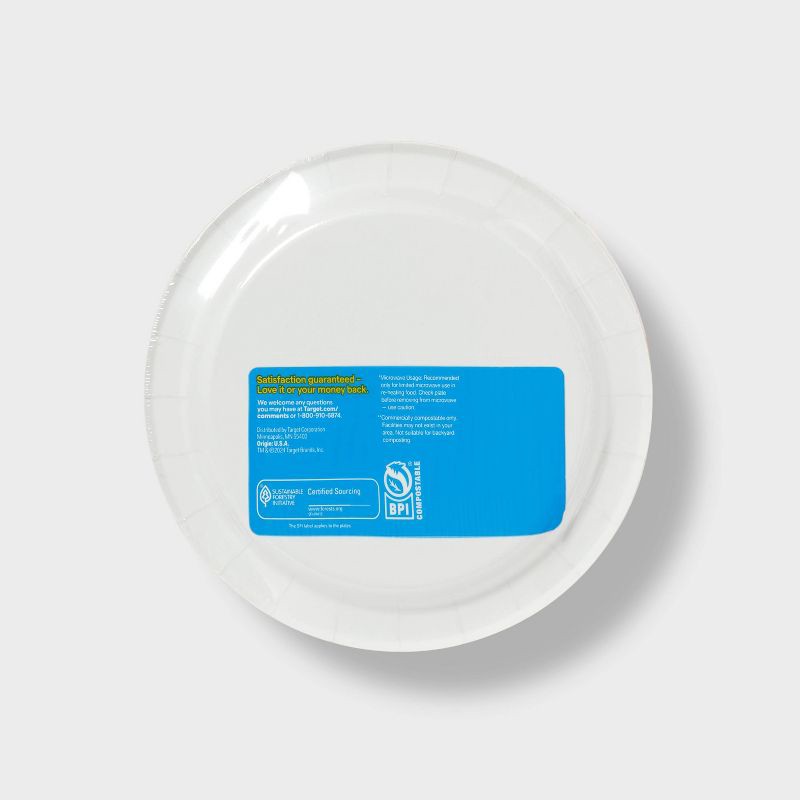 slide 3 of 3, Disposable Paper Plates 7" - Yellow Plaid - 60ct - up & up™, 60 ct