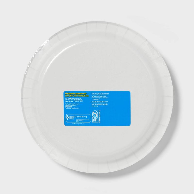 slide 3 of 3, Disposable Paper Plates 10" - Blue Plaid - 24ct - up & up™, 24 ct