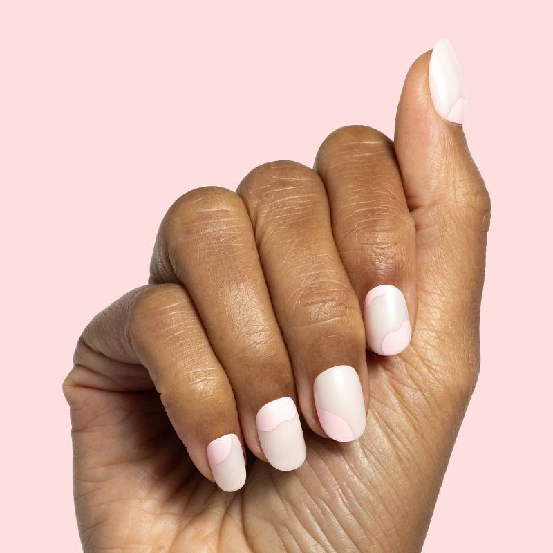 slide 2 of 5, Olive & June Fake Nails - XS Round - Organic Swirl - 32ct, 32 ct