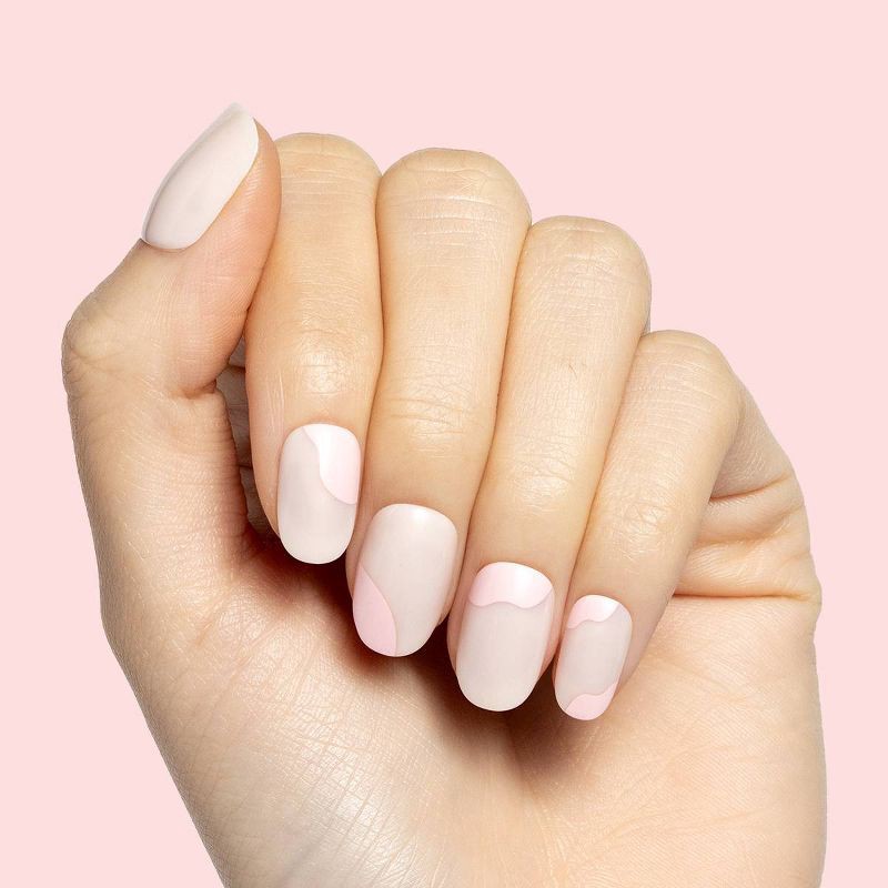 slide 4 of 5, Olive & June Fake Nails - XS Round - Organic Swirl - 32ct, 32 ct