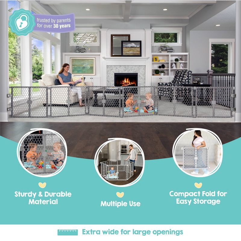 slide 4 of 5, Regalo 2-in-1 Play Yard and Baby Gate, 1 ct