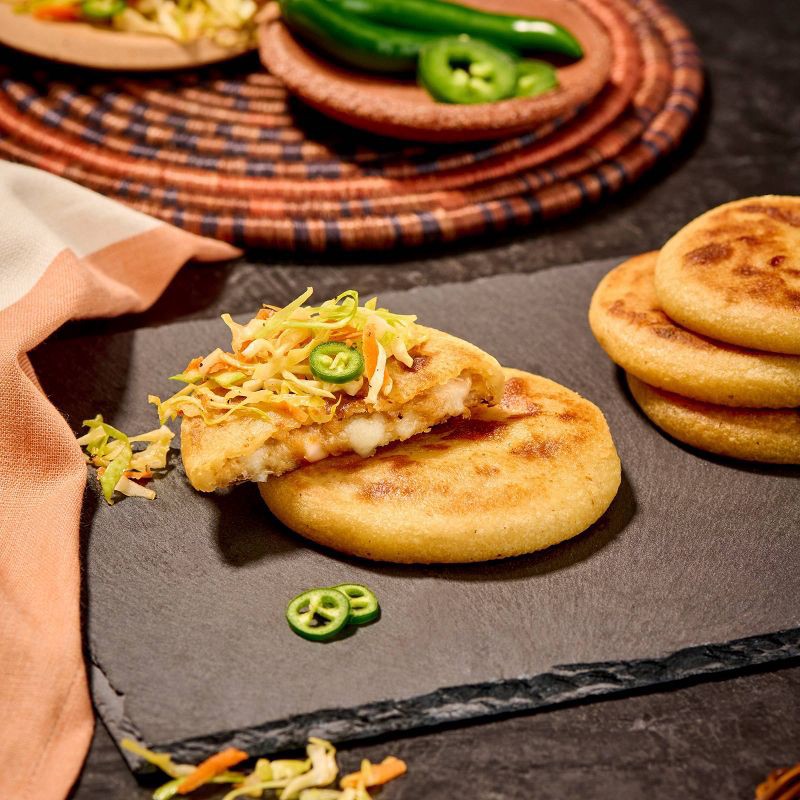 slide 2 of 8, Del Real Foods Mini Pupusas Carnitas & Cheese - 16.8oz, 16.8 oz
