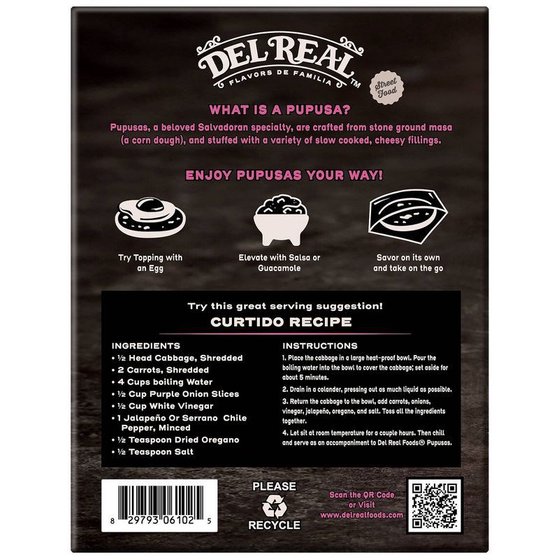 slide 3 of 8, Del Real Foods Mini Pupusas Carnitas & Cheese - 16.8oz, 16.8 oz