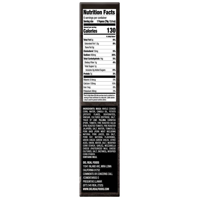 slide 4 of 8, Del Real Foods Mini Pupusas Carnitas & Cheese - 16.8oz, 16.8 oz