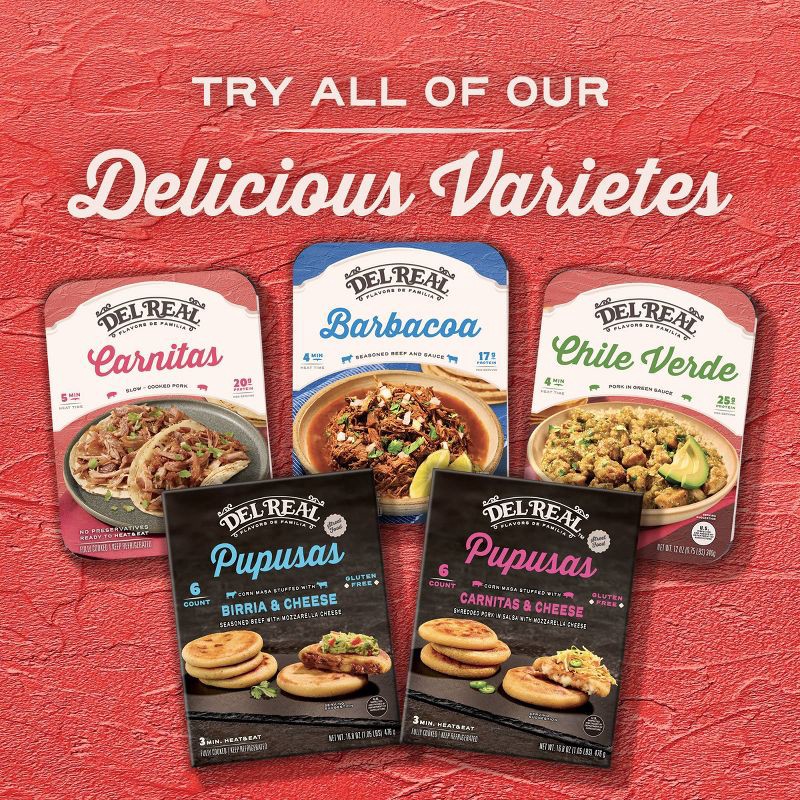 slide 8 of 8, Del Real Foods Mini Pupusas Carnitas & Cheese - 16.8oz, 16.8 oz