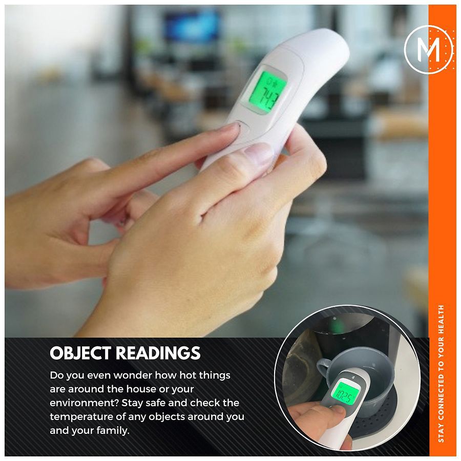 slide 4 of 5, Mobi Smart DualScan Ear + Forehead Bluetooth Thermometer, 1 ct
