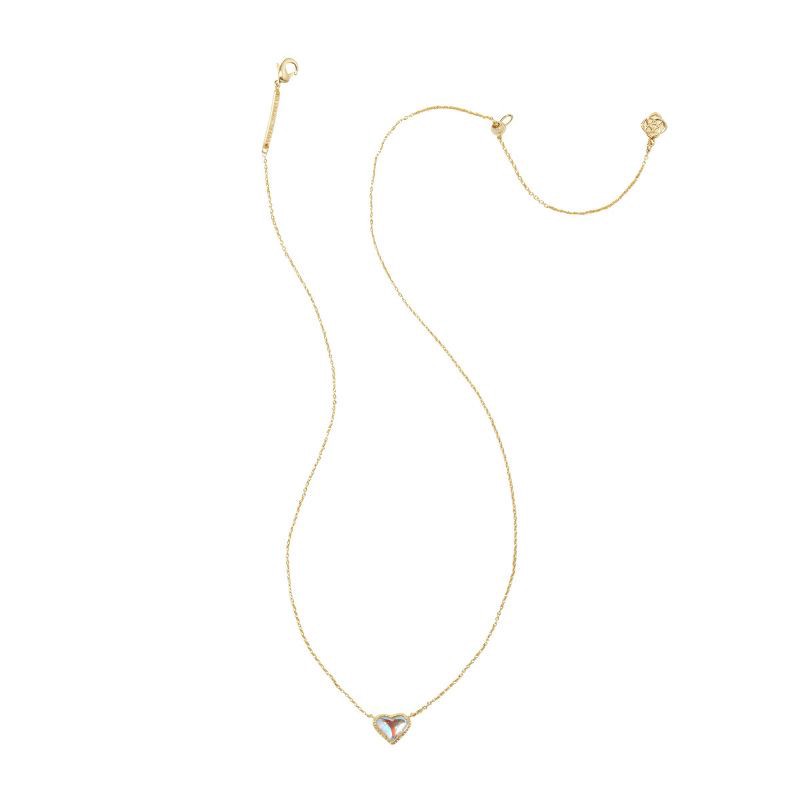 slide 2 of 2, Kendra Scott Valentine's Day Anna 14K Gold Over Brass Pendant Necklace - Dichroic Glass: Lobster Claw Clasp, 1 ct