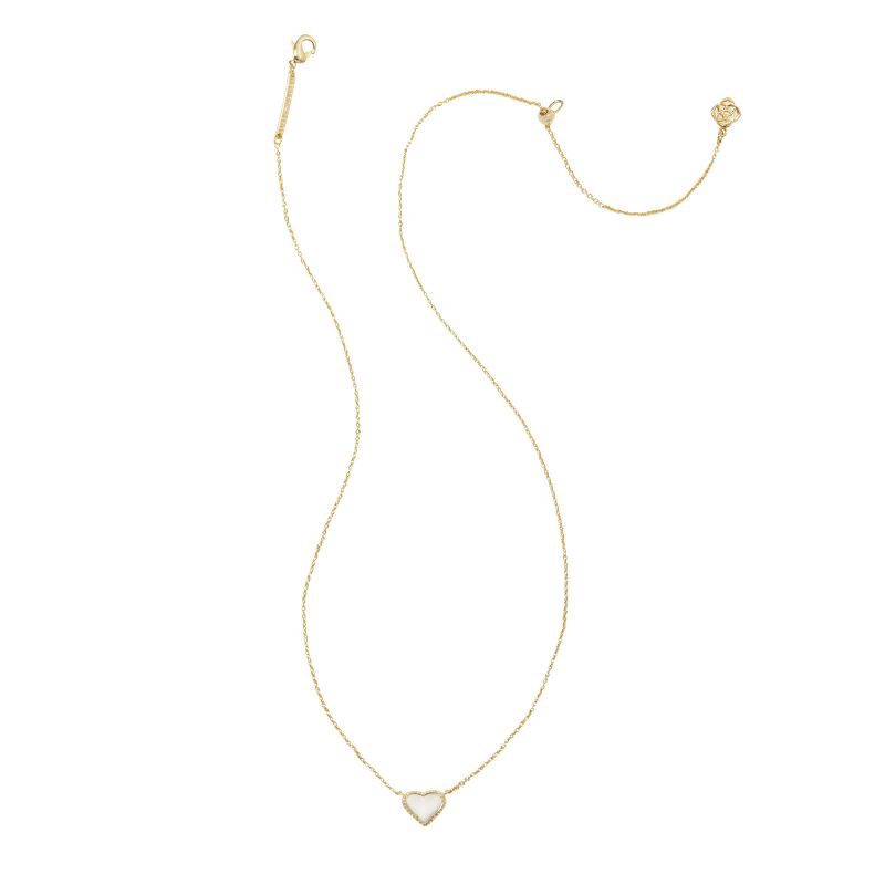 slide 2 of 2, Kendra Scott Valentine's Day Anna 14K Gold Over Brass Pendant Necklace - Mother of Pearl: Lobster Claw Clasp, 1 ct