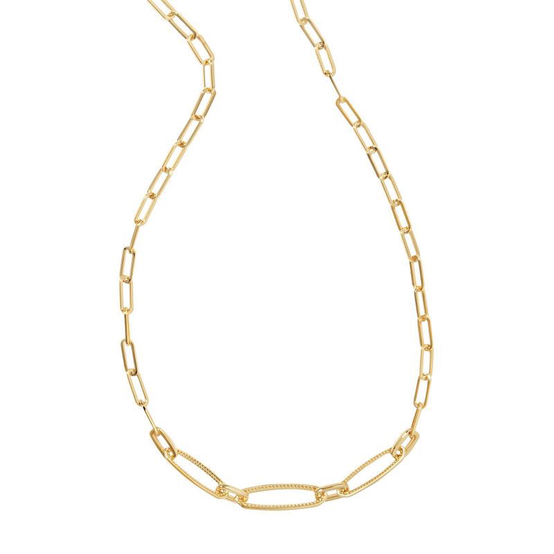 slide 1 of 3, Kendra Scott Etta 14K Gold Over Brass Chain Necklace - Gold: Lobster Claw Clasp, 21.375" Length, 1 ct