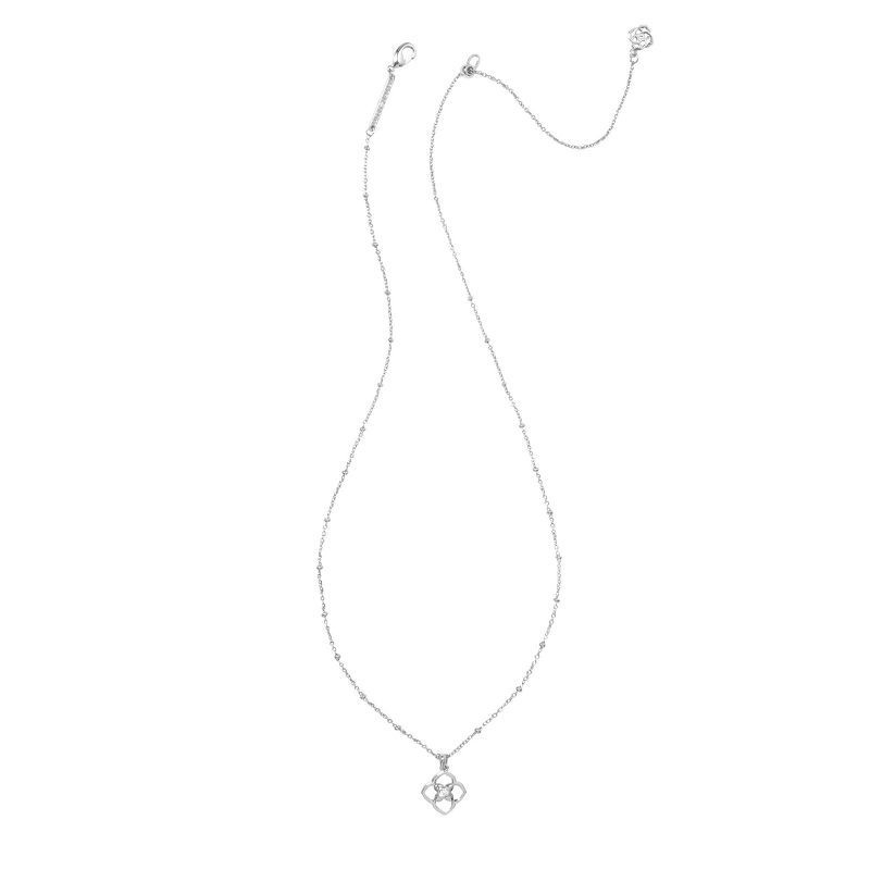 slide 2 of 2, Kendra Scott Iris Rhodium Over Brass Pendant Necklace - Silver, 1 ct