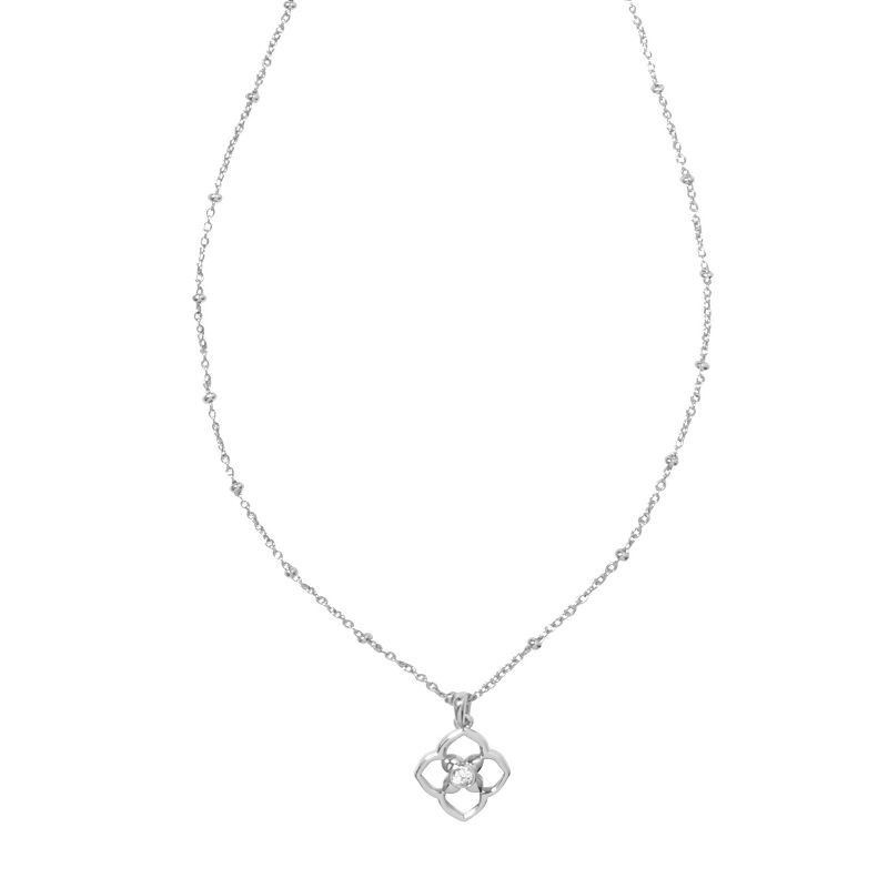 slide 1 of 2, Kendra Scott Iris Rhodium Over Brass Pendant Necklace - Silver, 1 ct