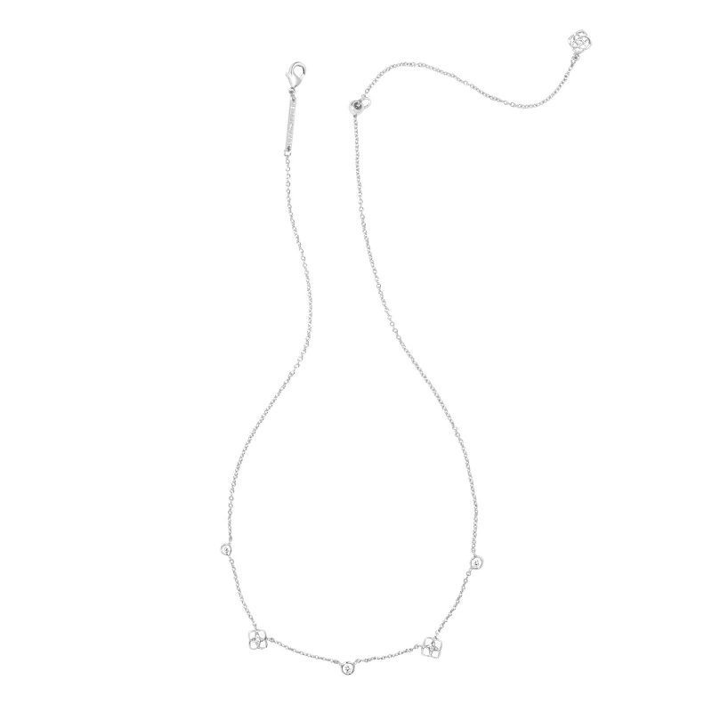 slide 2 of 2, Kendra Scott Iris Rhodium Over Brass Strand Necklace - Silver: 14K Gold Over Brass, Lobster Claw Clasp, 19" Length, 1 ct