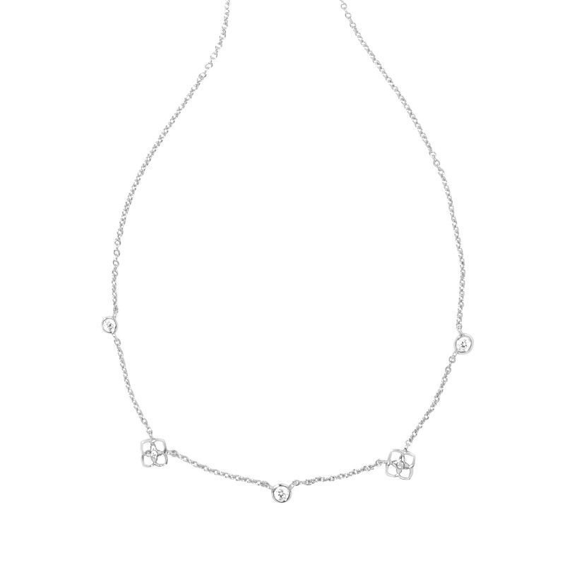 slide 1 of 2, Kendra Scott Iris Rhodium Over Brass Strand Necklace - Silver: 14K Gold Over Brass, Lobster Claw Clasp, 19" Length, 1 ct