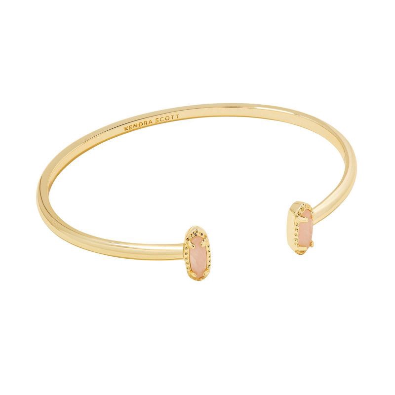 slide 1 of 1, Kendra Scott Emma 14K Gold Over Brass Cuff Bracelet - Rose Quartz, 1 ct