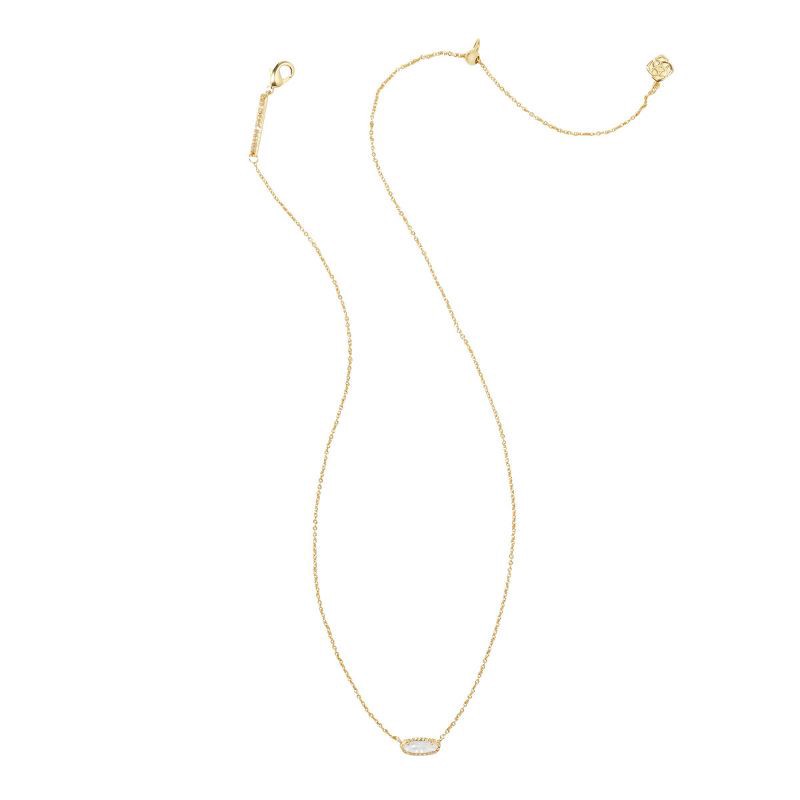slide 2 of 3, Kendra Scott Emma 14K Gold Over Brass Pendant Necklace - Mother of Pearl: Lobster Claw Clasp, 19" Length, 1 ct