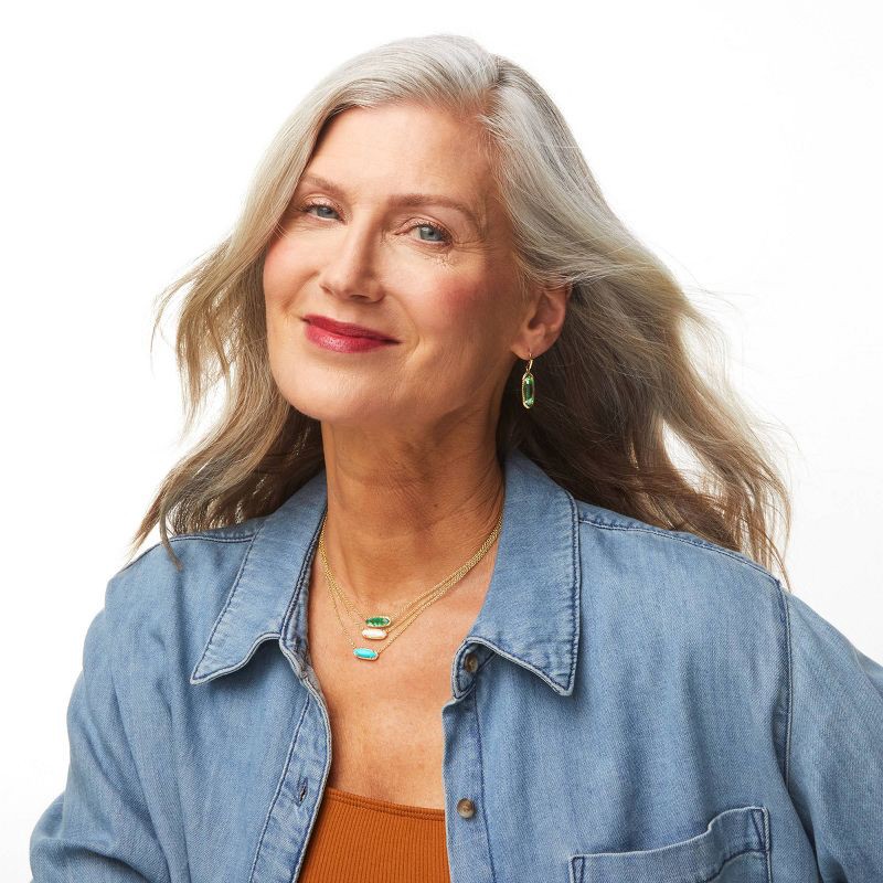 slide 3 of 3, Kendra Scott Eva 14K Gold Over Brass Pendant Necklace - Pearl: Lobster Claw Clasp, 19" Length, 1 ct