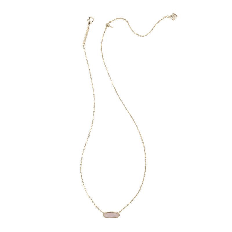 slide 2 of 2, Kendra Scott Eva 14K Gold Over Brass Pendant Necklace - Rose Quartz: Lobster Claw Clasp, Slide Closure, 19" Length, 1 ct