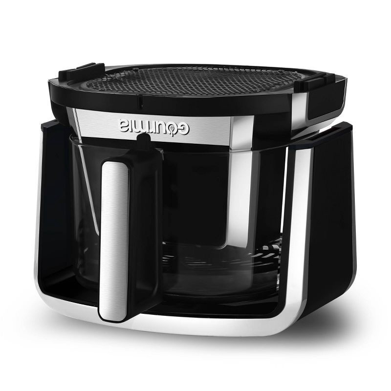 slide 6 of 7, Gourmia 7-Qt. Fry ‘N Fold Digital Air Fryer with 10 Presets & Guided Cooking - Black: Stainless Steel, 1500W, Dishwasher-Safe, 1 ct