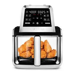 Gourmia 7-Qt. Fry ‘N Fold Digital Air Fryer with 10 Presets & Guided Cooking - Black: Stainless Steel, 1500W, Dishwasher-Safe