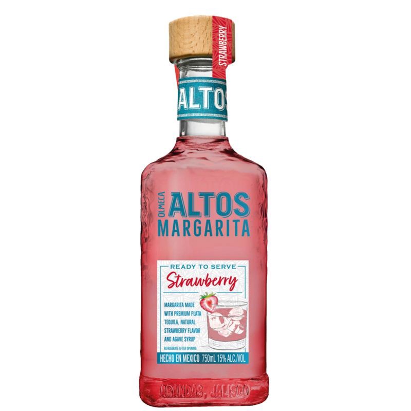 slide 1 of 4, Altos Strawberry Margarita - 750ml Bottle, 750 ml