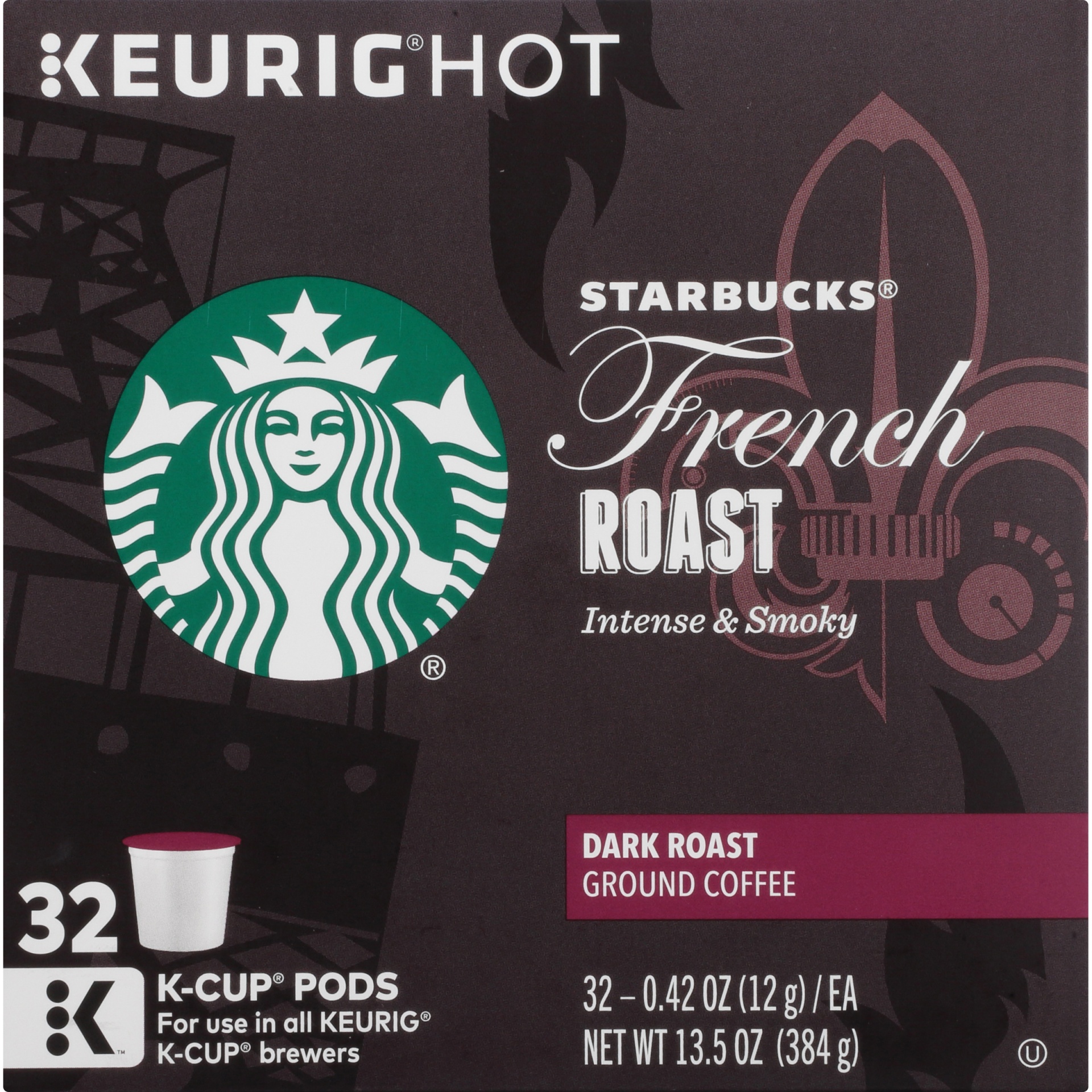 slide 4 of 7, Starbucks French Roast Dark Roast Coffee Cup Pods - 32 ct, 32 ct