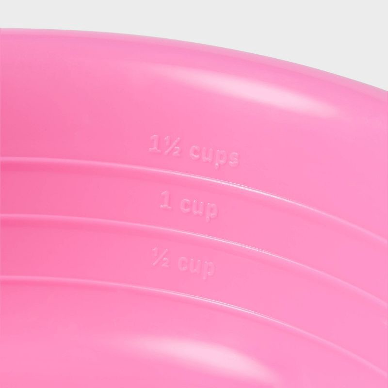 slide 3 of 3, 20oz Plastic Cat and Dog Bowl - Sun Squad™ Pink, 20 oz