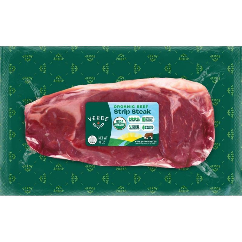 slide 1 of 4, Verde Farms Organic Grassfed Strip - 10oz, 10 oz