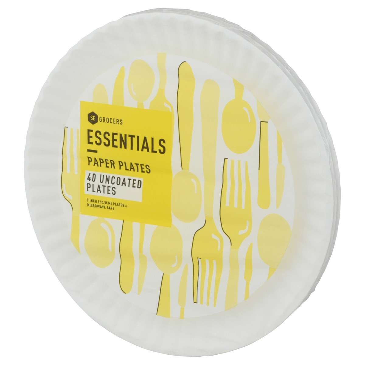 slide 4 of 10, SE Grocers  Essentials Paper Plates, 40 ct