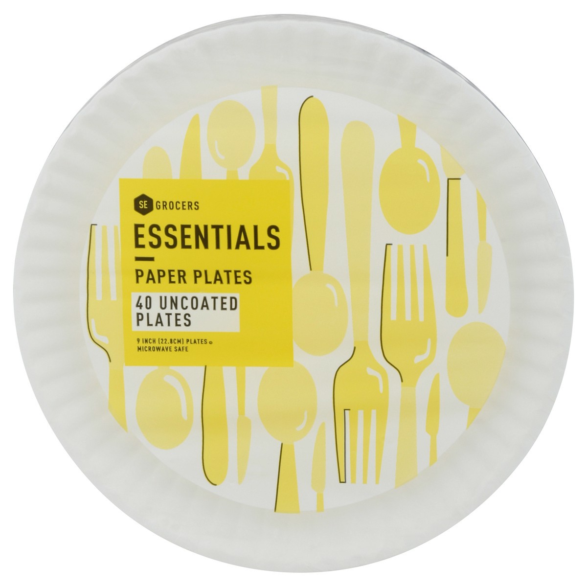 slide 1 of 10, SE Grocers  Essentials Paper Plates, 40 ct