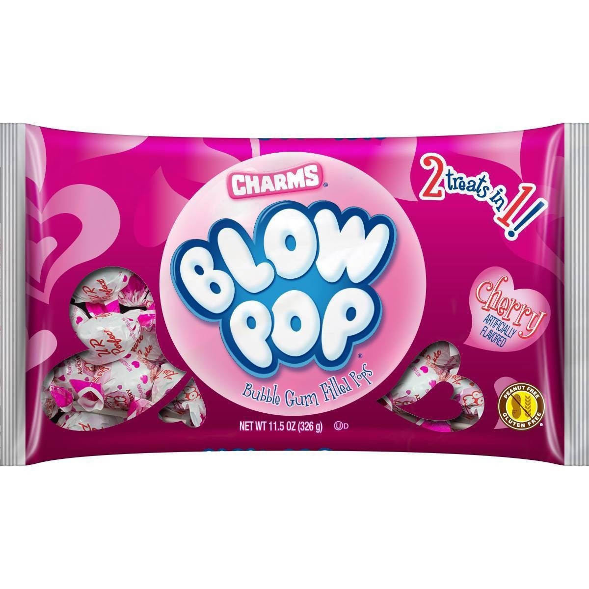 slide 1 of 1, Blow Pop Bubble Gum Filled Cherry Pops 11.5 oz, 11.5 oz