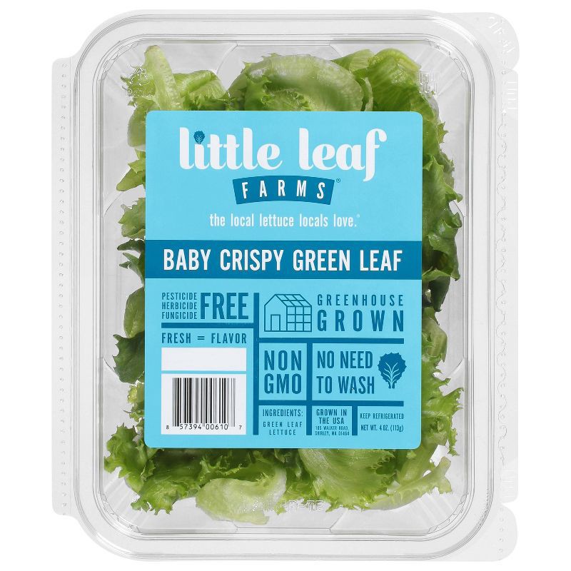 slide 1 of 5, Little Leaf Farms Baby Crispy Green Leaf Lettuce - 4oz, 4 oz