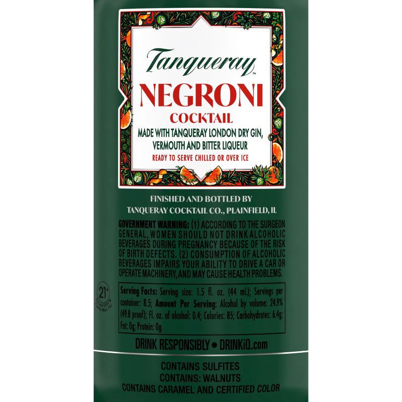 slide 7 of 9, Tanqueray Ready To Drink Negroni Cocktail - 375ml Bottle, 375 ml