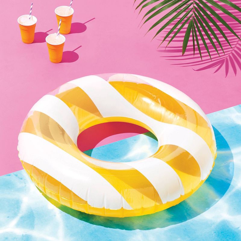 slide 2 of 5, 31" Inflatable Swim Tube Yellow - Sun Squad™, 1 ct