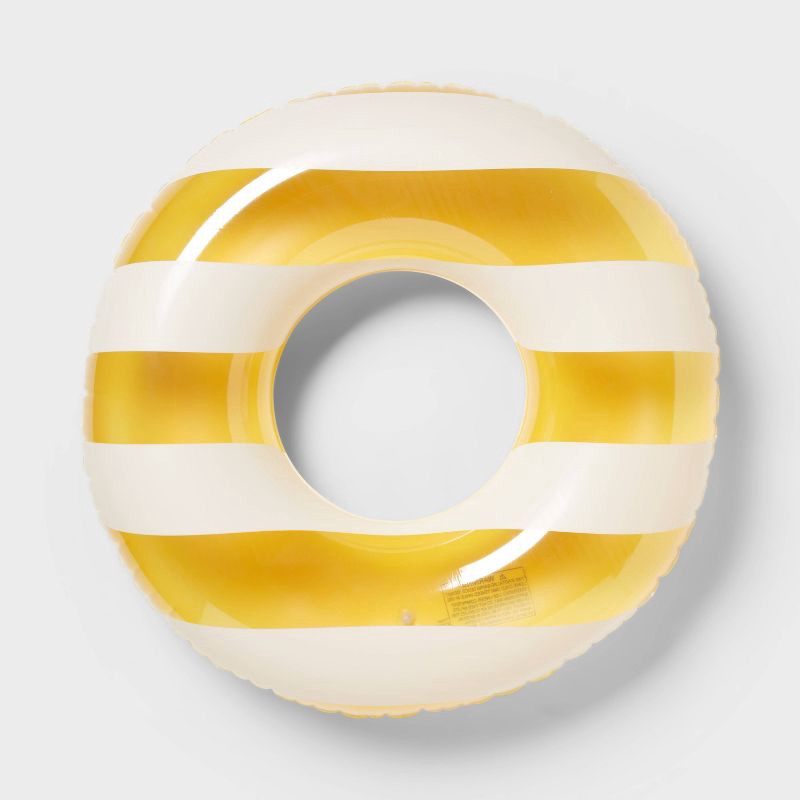 slide 3 of 5, 31" Inflatable Swim Tube Yellow - Sun Squad™, 1 ct