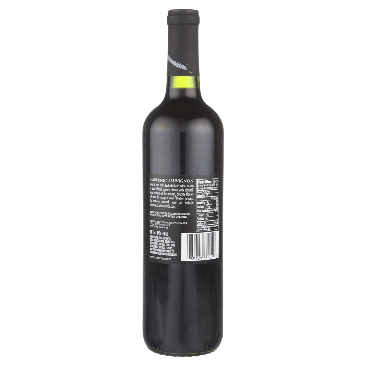 slide 2 of 2, Ariel Premium Alcohol-Removed Cabernet Sauvignon 25.4 fl oz, 25.4 fl oz