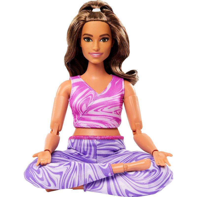 slide 5 of 6, Barbie Made to Move Brunette Fashion Doll with Curvy Body, Removable Top & Pants, 22 Bendable Joints (Target Exclusive), 1 ct