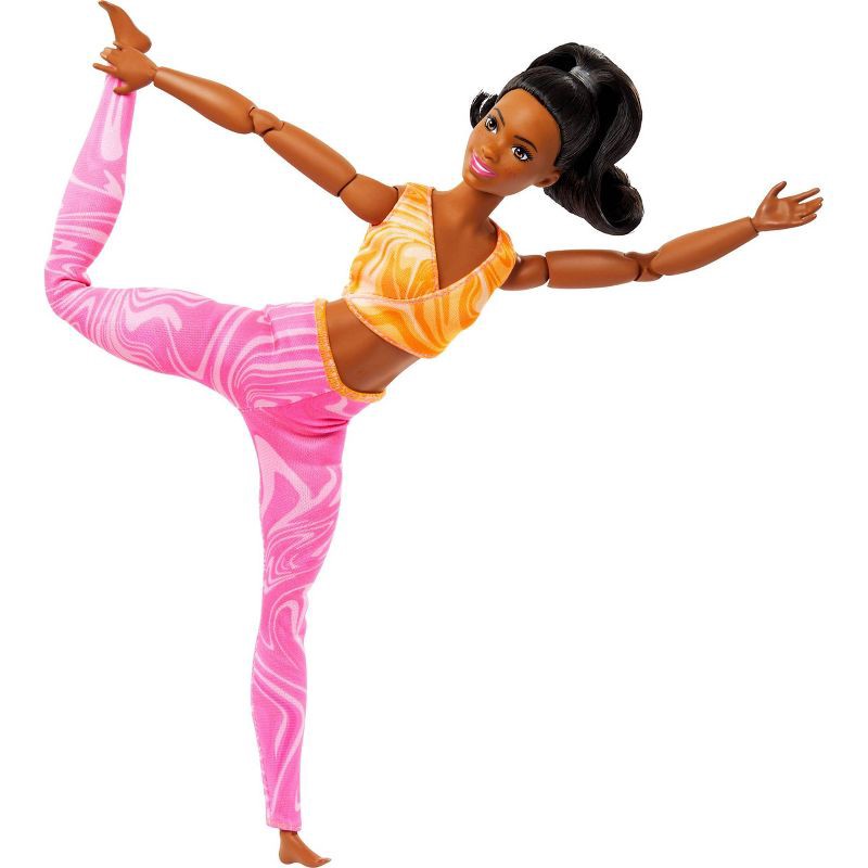 slide 3 of 6, Barbie Made to Move Fashion Doll, Brunette Wearing Removable Sports Top & Pants, 22 Bendable Joints (Target Exclusive), 1 ct