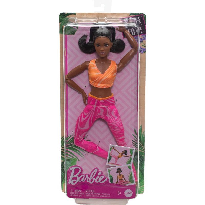 slide 6 of 6, Barbie Made to Move Fashion Doll, Brunette Wearing Removable Sports Top & Pants, 22 Bendable Joints (Target Exclusive), 1 ct