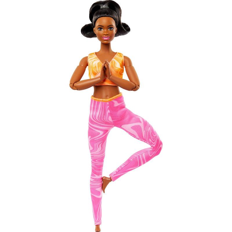 slide 1 of 6, Barbie Made to Move Fashion Doll, Brunette Wearing Removable Sports Top & Pants, 22 Bendable Joints (Target Exclusive), 1 ct