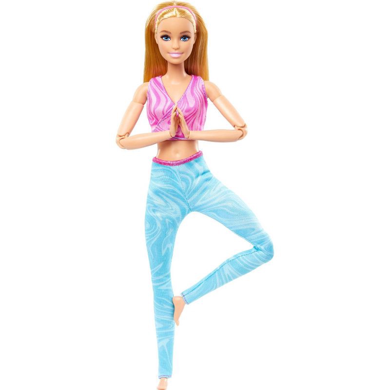 slide 1 of 6, Barbie Made to Move Blonde Fashion Doll Wearing Removable Sports Top & Pants (Target Exclusive), 1 ct