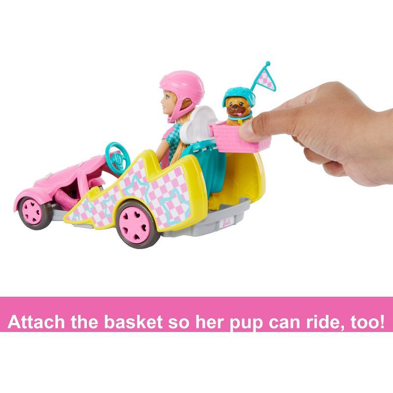 slide 3 of 6, Barbie Stacie Racer Doll with Go-Kart Toy Car, Dog, Accessories, & Sticker Sheet (Target Exclusive), 1 ct