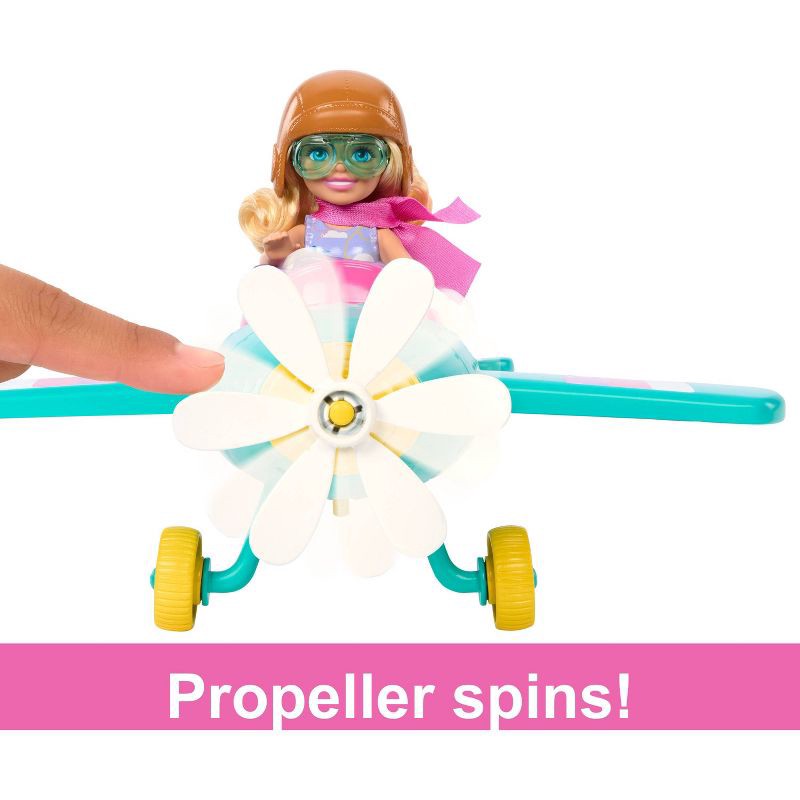 slide 3 of 6, Barbie Chelsea Can Be… Plane Doll & Playset, 2-Seater Aircraft with Spinning Propellor & 7 Accessories, 1 ct